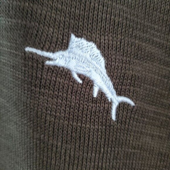 Tommy Bahama Quarter Zip Pullover XXL | Charcoal Gray Pima Cotton Tencel Blend - Picture 7 of 8